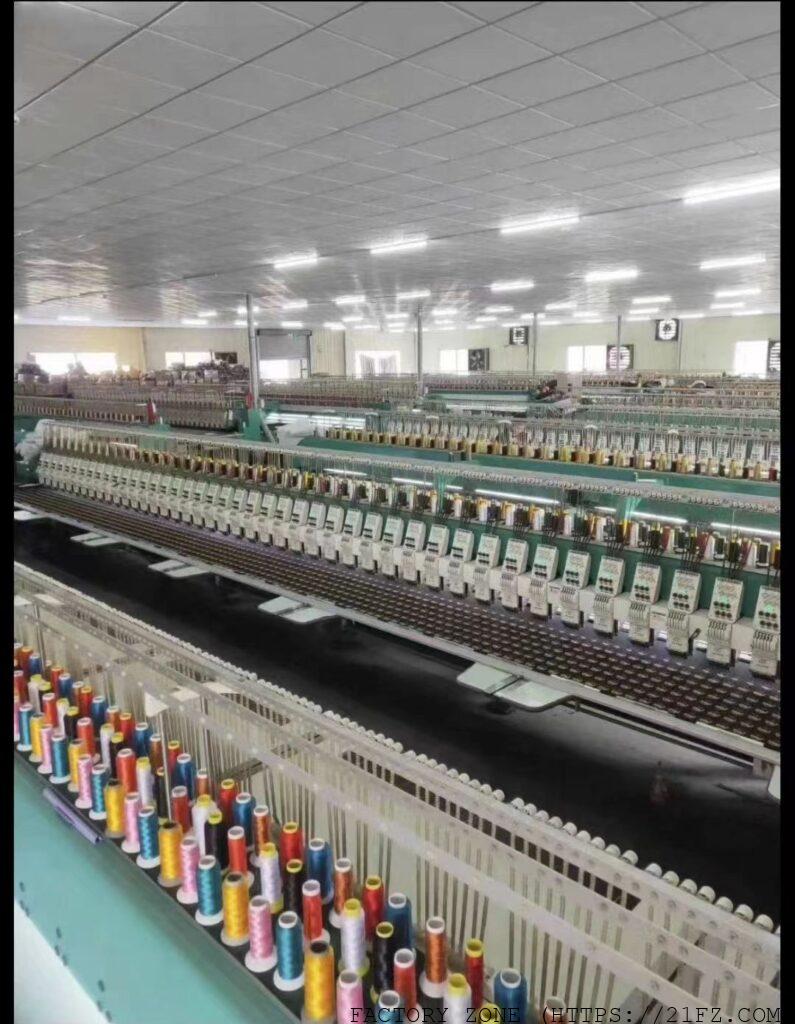 The workshop of Foshan Trendy South Embroidery Co., Ltd. 