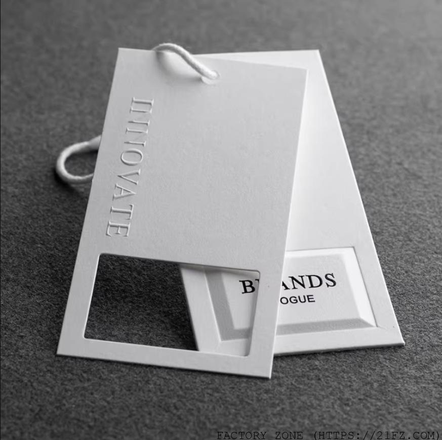 Hollow embossed hangtag